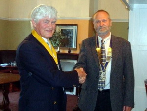 Club Senior Vice-President Handover from John Hurst to Mike Sharpe